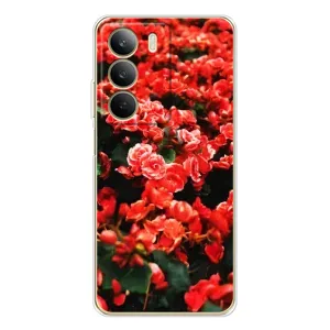 Чехлы с Цветами для Realme C71 (VPrint) (Цветы красные)