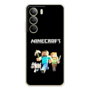 Чехол Майнкрафт на Realme C71 (AlphaPrint) Minecraft (герои Minecraft)