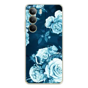Чехлы (ART) Цветы на Realme C71 (VPrint) (Голубые Бутоны)