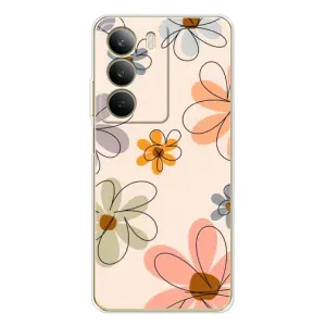 Чехол с цветочным принтом на С71 (Разноцветные цветы)