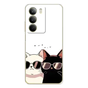Чехол с рисунком кот на Realme C71 (Коты в очках)