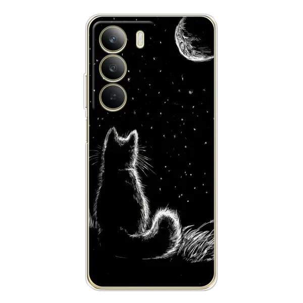 Чохол з принтом «Котик і місяць» для Realme C71