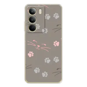 Чехол с рисунком кот на Realme C71 (Лапы и усы)