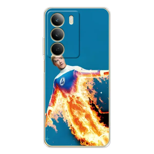 Чехол с принтом «Человек-факел в огне» для Realme C71