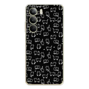Чехол с принтом для Realme C71 (AlphaPrint) Модные коты (Меленькие котики)
