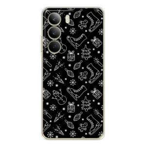 Новогодние, Праздничные Чехлы для Realme C71 - 2024 год (Новогодний фон)