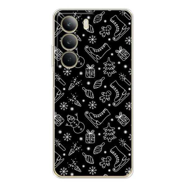 Чехол с принтом «Новогодний фон» для Realme C71