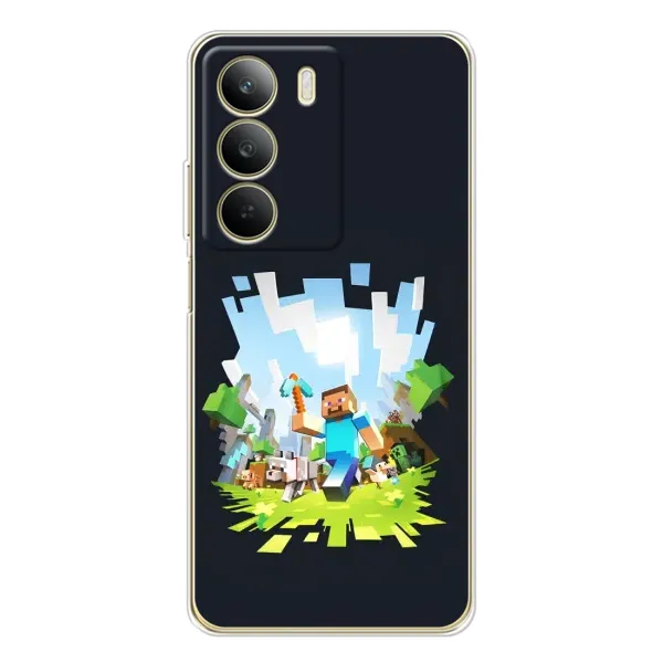 Чехол с принтом «персонажи Minecraft» для Realme C71