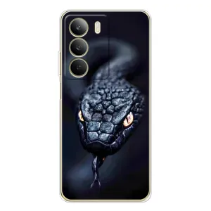Чехол с картинкой «Хищники» для Realme C71 (Черная змея)