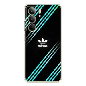 Чехлы Адидас для Realme C73 5G (AlphaPrint) (Адидас с полосами)