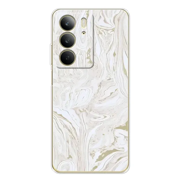 Чохол з принтом «Білий мрамор» для Realme C73 5G