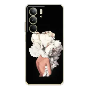 Чехлы (ART) Цветы на Realme C73 5G (VPrint) (Білі квіти)