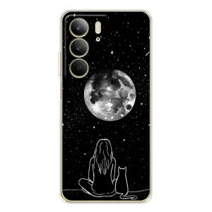 Чохол з малюнком кіт на Realme C73 5G (Дівчина з котом)