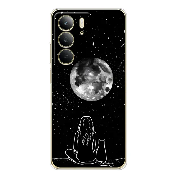 Чохол з принтом «Дівчина з котом» для Realme C73 5G Чохол з принтом «Дівчина з котом» для Realme C73 5G