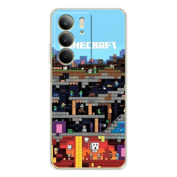 Чохол з принтом «фон Minecraft» для Realme C73 5G