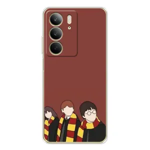 Чехлы с Гарри Поттером для Realme C73 5G (AlphaPrint) (Гарри с друзьями)