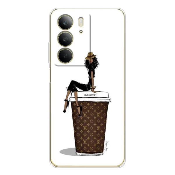 Чохол з принтом «кава LOUIS VUITTON» для Realme C73 5G Чохол з принтом «кава LOUIS VUITTON» для Realme C73 5G