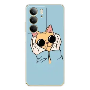 Чохол на С73 5G з Котиками (VPrint) (Котик в окулярах)