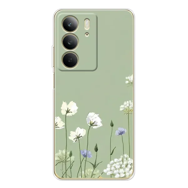 Чохол з принтом «Квіти на зеленому» для Realme C73 5G