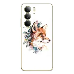 Чехлы с картинкой Лисички для Realme C73 5G (VPrint) (Лисичка в цветочках)