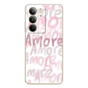 Чехол с розовым рисунком для Realme C73 5G (Аморе любовь)