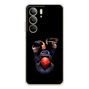 Чехол с Обезьянами Realme C73 5G - (AlphaPrint) (Три обезьяны)