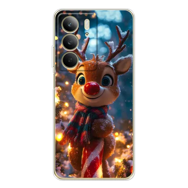 Чохол з принтом «Олень з шарфом» для Realme C73 5G
