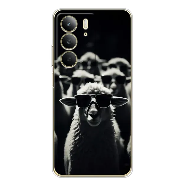 Чехол с принтом «Овечка в очках» для Realme C73 5G
