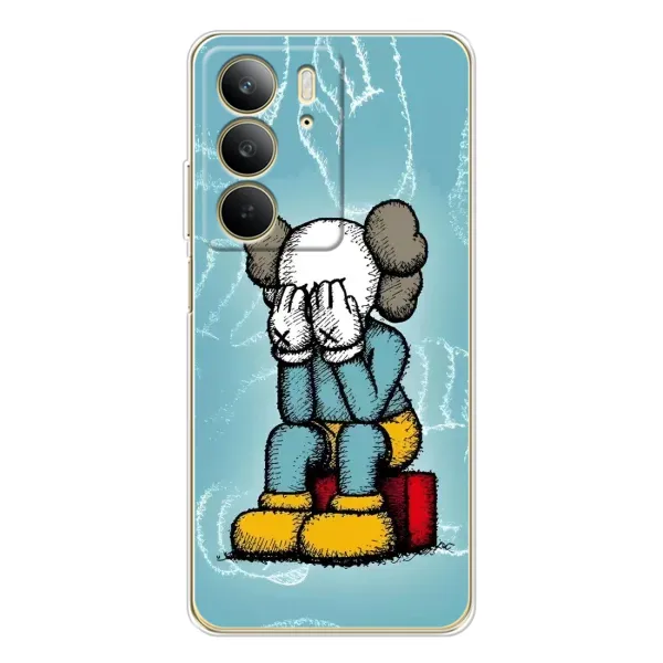 Чехол с принтом «Плач Bearbrick» для Realme C73 5G