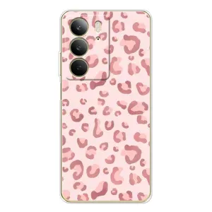 Чехол с розовым рисунком для Realme C73 5G (Розовый леопард)