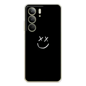 Чехол для С73 5G - (AlphaPrint) с печатью (ТОП продаж) (Смайл)