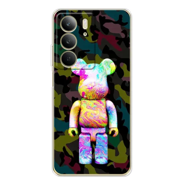 Чехол с принтом «Яркий Bearbrick» для Realme C73 5G