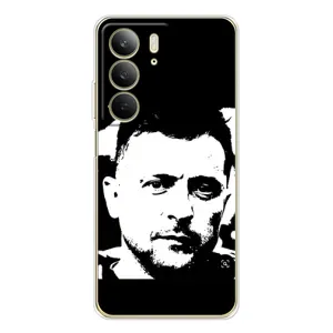 Чехол для Realme C73 5G (AlphaPrint - с принтом Зеленского) (Зеленский АРТ)