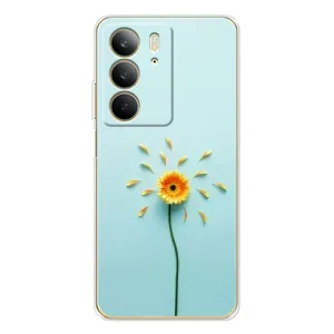 Чохли з квітами для Realme C73 5G (VPrint) (Жовта квітка)
