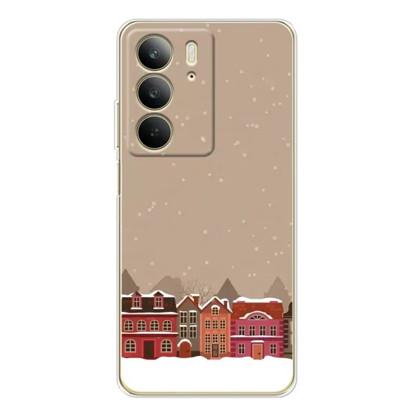 Чехол с принтом «Зимний город» для Realme C73 5G