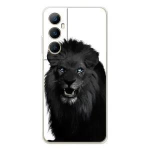 Чохли з картинкою животних Realme C75 (Чорний ЛЕВ)