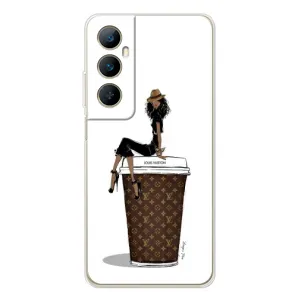 Чехлы Луи Витон для Realme C75 (AlphaPrint - LOUIS VUITTON) (кофе LOUIS VUITTON)