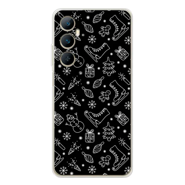 Чехол с принтом «Новогодний фон» для Realme C75