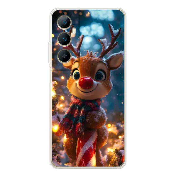 Чехол с принтом «Олень с шарфом» для Realme C75