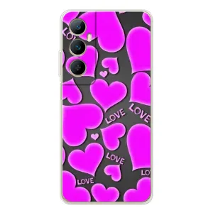 Чехлы для любимой на Реалмі С75 (VPrint) (Pink hearts)