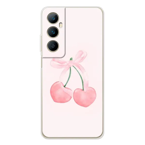 Чехол с принтом «Розовые вишни» для Realme C75