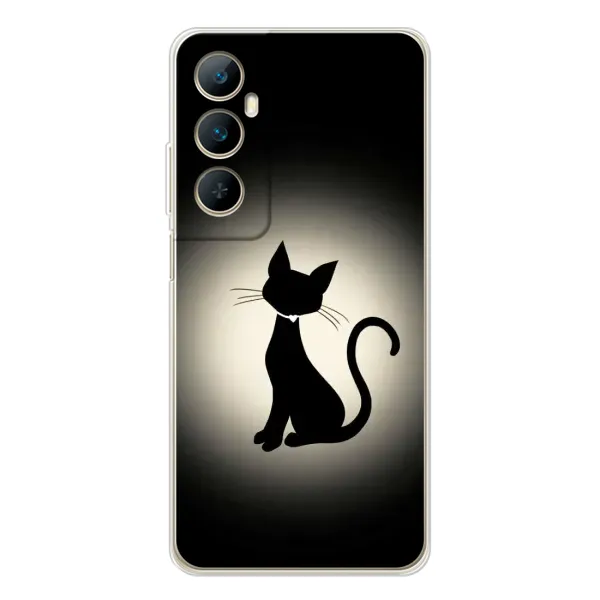 Чехол с принтом «Силуэт котика» для Realme C75