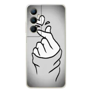 Чохол з принтом для Realme C75 (AlphaPrint - Знак сердечка) (Значок Love)