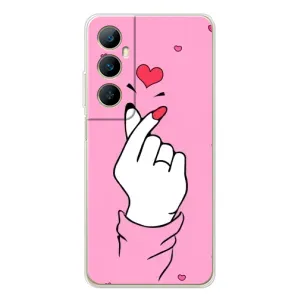 Чохол з принтом для Realme C75 (AlphaPrint - Знак сердечка) (Знак Love)