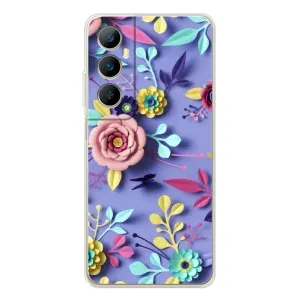 Чехлы с Цветами для Realme C76 (VPrint) (Цветочный дизайн)