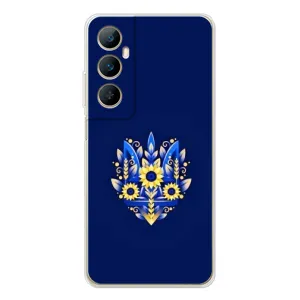 Чехлы для Realme C76  Укр. Символика (AlphaPrint) (Цветочный Герб)