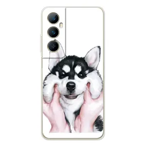 Чехлы с собаками для Realme C76 (VPrint) (Довольный Хаски)