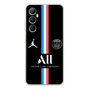 Чехлы PSG для Realme C76 (AlphaPrint) (футболка ПСЖ)