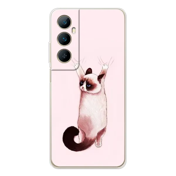 Чехол с принтом «Котик падает» для Realme C76