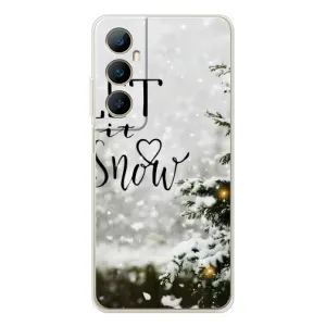 Новогодние, Праздничные Чехлы для Realme C76 - 2024 год (Let it snow)